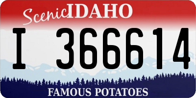 ID license plate I366614
