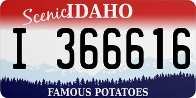 ID license plate I366616