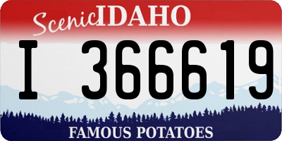 ID license plate I366619