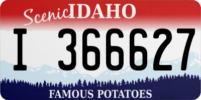 ID license plate I366627