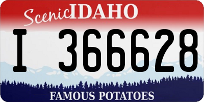 ID license plate I366628