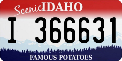 ID license plate I366631