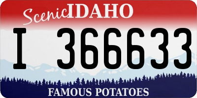 ID license plate I366633