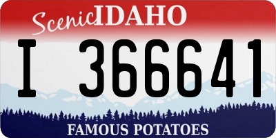 ID license plate I366641