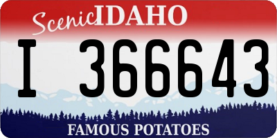 ID license plate I366643