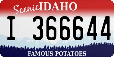 ID license plate I366644