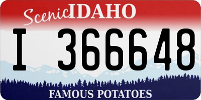 ID license plate I366648