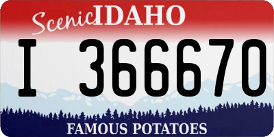 ID license plate I366670