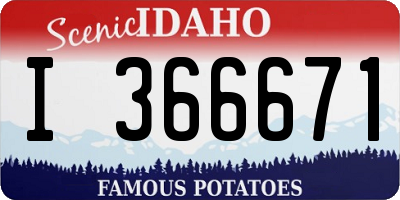 ID license plate I366671