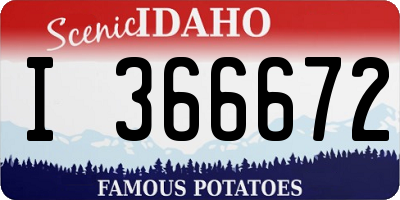 ID license plate I366672
