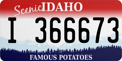 ID license plate I366673