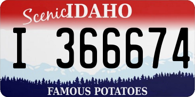 ID license plate I366674