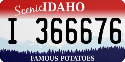 ID license plate I366676