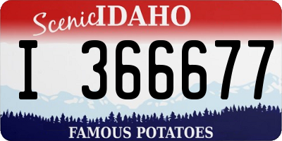 ID license plate I366677