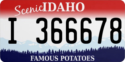 ID license plate I366678