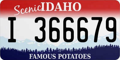 ID license plate I366679