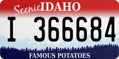 ID license plate I366684