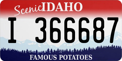 ID license plate I366687