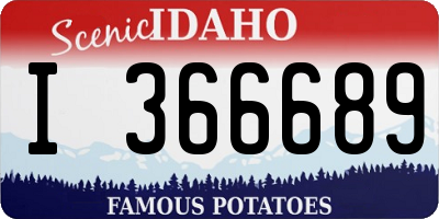 ID license plate I366689