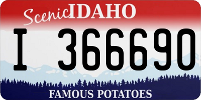 ID license plate I366690