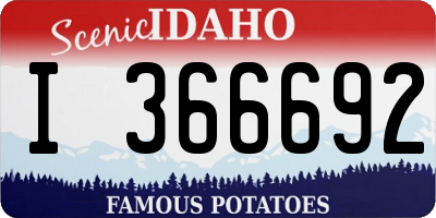 ID license plate I366692