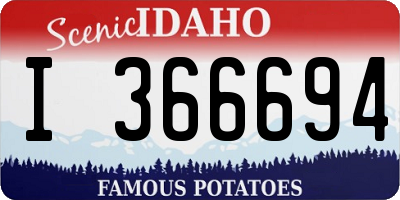 ID license plate I366694
