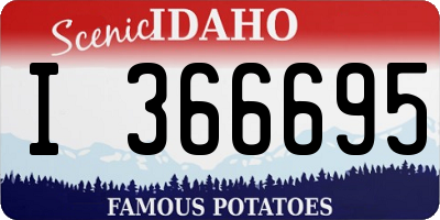 ID license plate I366695