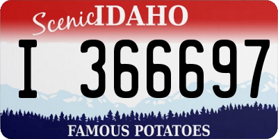 ID license plate I366697