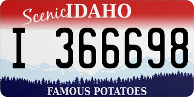 ID license plate I366698