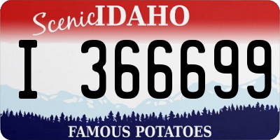 ID license plate I366699