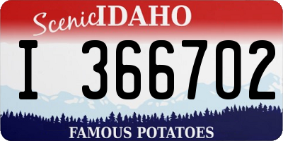 ID license plate I366702