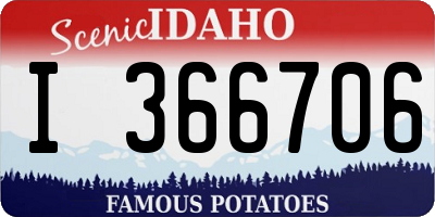 ID license plate I366706