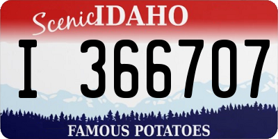 ID license plate I366707