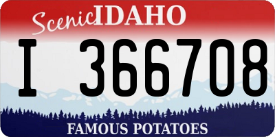 ID license plate I366708