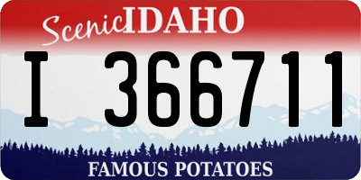 ID license plate I366711