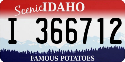 ID license plate I366712