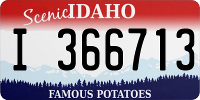 ID license plate I366713
