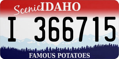 ID license plate I366715