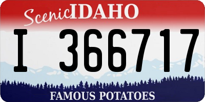 ID license plate I366717