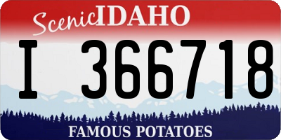 ID license plate I366718