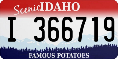 ID license plate I366719