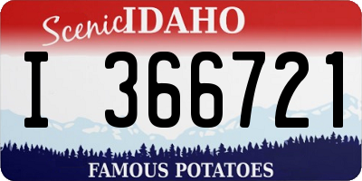 ID license plate I366721