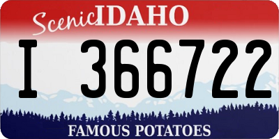 ID license plate I366722