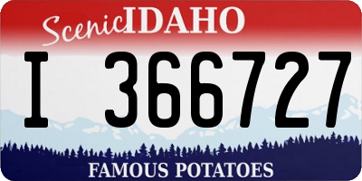 ID license plate I366727