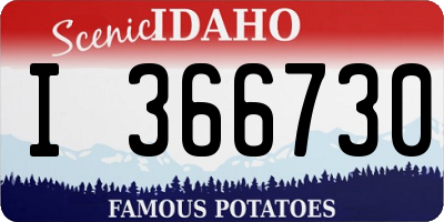 ID license plate I366730