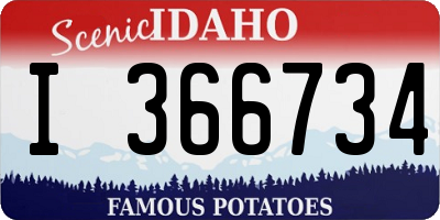 ID license plate I366734