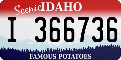 ID license plate I366736