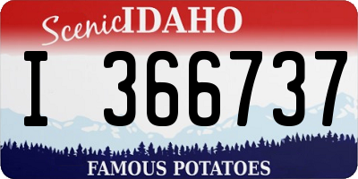ID license plate I366737