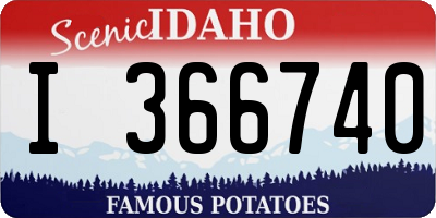ID license plate I366740