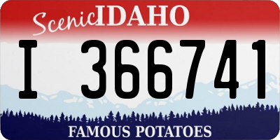 ID license plate I366741